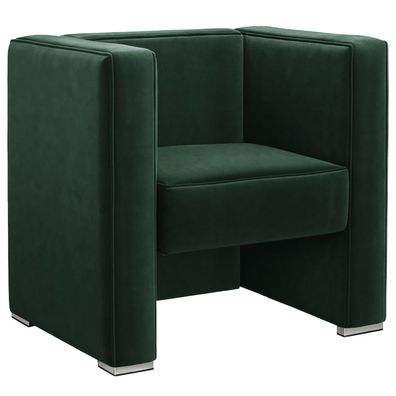 LINO | Clubsessel | Dunkelgrün | Samt | Bistrosessel, Hotelsessel, Cocktailsessel