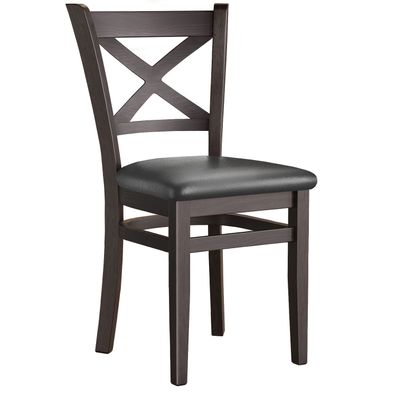 2er-Set Valentino | Bistrostuhl | Wenge | Leder | Gastrostühle, Bistro Stuhl