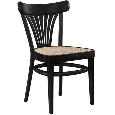 CABRIS | Bugholzstuhl | Rattan Geflecht | Schwarz | Bugholz | Stil , Wienerstuhl, Kn