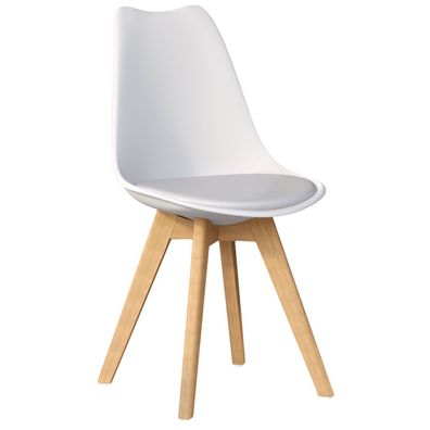 2er-Set LAMOCA | Schalenstuhl | Weiß | Kunststoff | Designstuhl, Retrostuhl