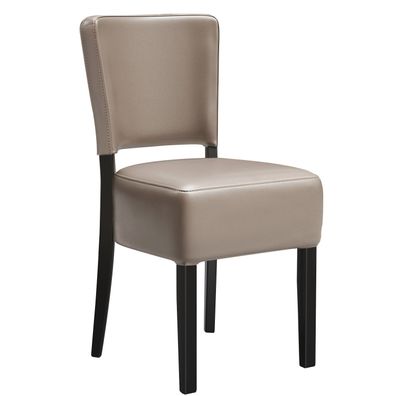 2er-Set LUCA STEEL | Bistrostuhl | Taupe | Leder | Gastrostühle, Bistrostühle Gepols
