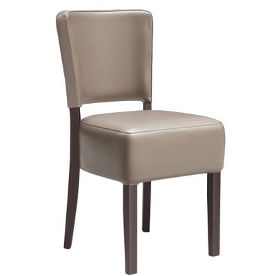 2er-Set LUCA | Bistrostuhl | Taupe | Leder | Gastrostühle, Bistrostühle Gepolstert