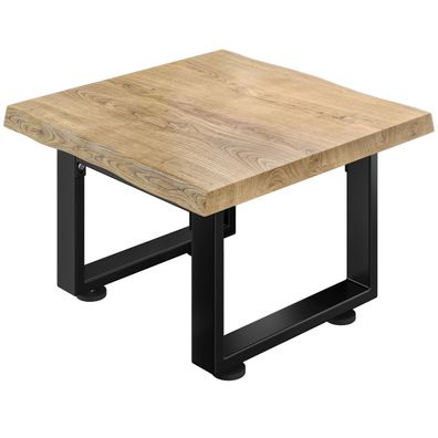 PM Bistro Lounge Tisch | 70x70xH41cm | Eiche/ Schwarz | Loungetisch Bistrotisch