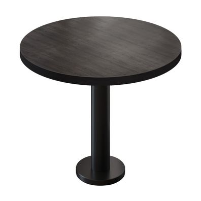 BML | Bistrotisch | Ø: 60 x 75 cm | Wenge / Schwarz | Rund | Schwarzer Rand | Bistr