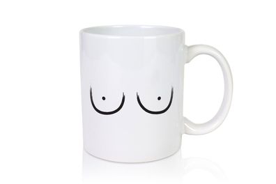 Brüste Motiv | Feministen Tasse | Frauen Witz | Humor - Tasse Weiß