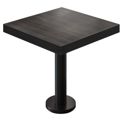 BML | Bistro Tisch | 70 x 70 x 77 cm | Quadratisch | Schwarzer Rand | Wenge / Schwar