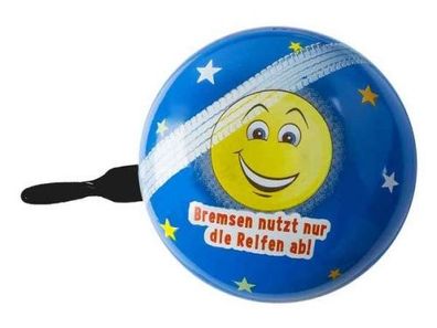 beBell Mini Ding Dong Fahrradklingel „EMOJI BLAU“, Ø 60mm