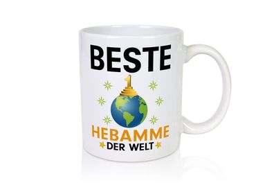 Welt Beste Hebamme | | Geburtshilfe - Tasse Weiß