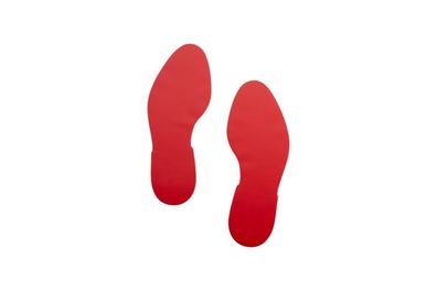 Bodenmarkierung Bodmark-fußabdruck-form-hd-rot-paar