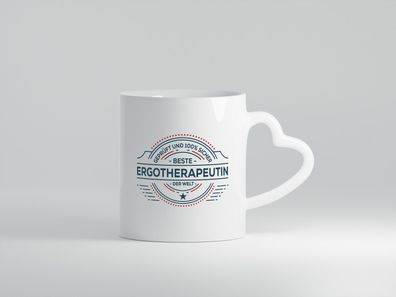 Geprüft und sicher: Ergotherapeutin | Ergotherapie - Herz Tasse Weiß