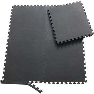 Sporttrend 24® 18 Schutzmatten ohne Randstücke Set Schwarz 60x60x1cm | 6,48qm |