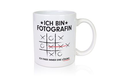 Lösung Finden: Fotografin | Fotografie | Kamera - Tasse Weiß