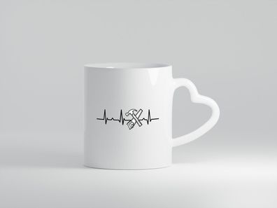 Werkzeug Herzschlag | Handwerker | DIY | Motiv - Herz Tasse Weiß