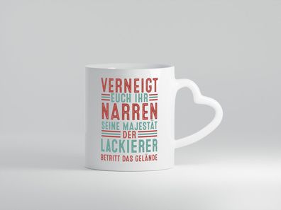 Verneigt euch: Lackierer | Definition lackieren - Herz Tasse Weiß