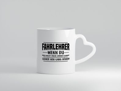 Fahrlehrer | Beruf Tasse | Fahrschule | Fahrschüler - Herz Tasse Weiß