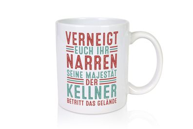 Verneigt euch: Kellner | kellnern | Bedienung - Tasse Weiß