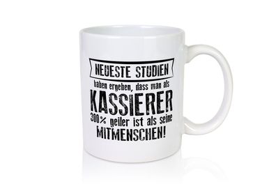 Neuste Studien: Kassierer - Tasse Weiß