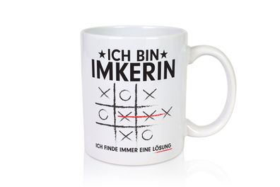 Löse Probleme: Imkerin | Imkerei - Tasse Weiß