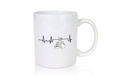 Boxen Herzschlag | Boxhandschuhe | Boxer | Sport - Tasse Weiß