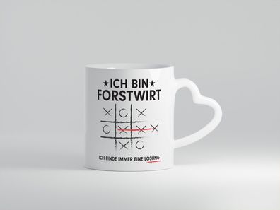 Lösung Finden: Forstwirt | Waldarbeiter - Herz Tasse Weiß