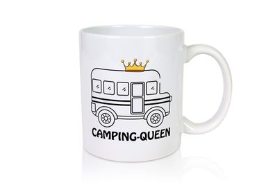 Camping Queen - Tasse Weiß
