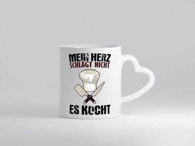 Mein Herz kocht - Herz Tasse Weiß