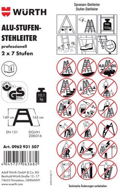 Zubehör Leitern ETIK-(F. Stehlei-0962931507)-pvc