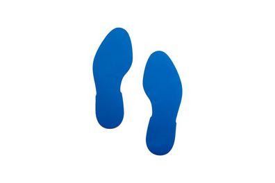 Bodenmarkierung Bodmark-fußabdruck-form-hd-blau-paar