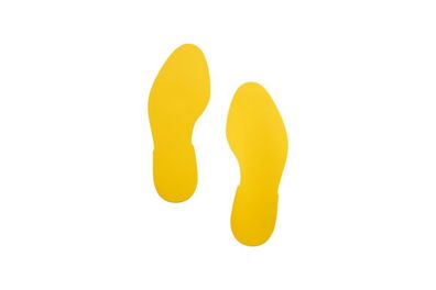 Bodenmarkierung Bodmark-(fussabdruck-form)-hd-gelb-paar