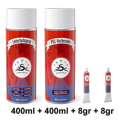 Set 4-400 : Lederfarbe für Ford US Beige Lederpflege Leder-Reperatur