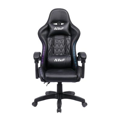 AJWF Ergonomischer Gaming-/Renn-Bürodrehstuhl mit RGB-LED-Beleuchtung