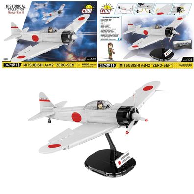 COBI 5729 Historical Collection WW2 Mitsubishi A6M2 "Zero-Sen" Jagdflugzeug