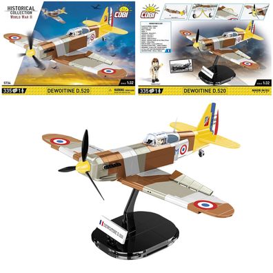 COBI 5734 Historical Collection WW2 Dewoitine D.520 Jagdflugzeug