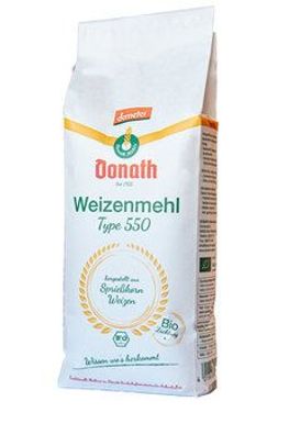 Donath Mühle 6x Demeter Weizenmehl 550 1000g