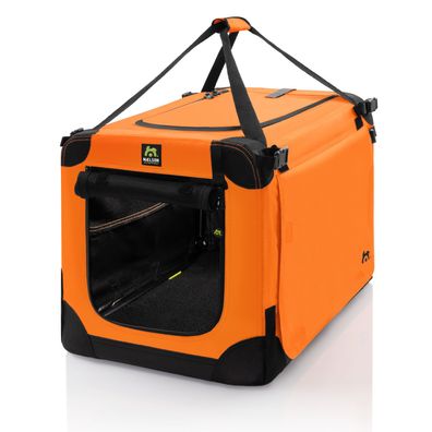 Maelson Soft Kennel Neon-Orange, 52 cm - faltbare Hunde-Transportbox