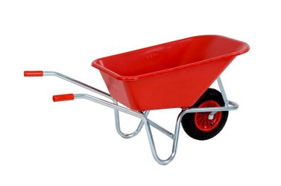 Schubkarre Shubkarre-rot-luftrad-100ltr