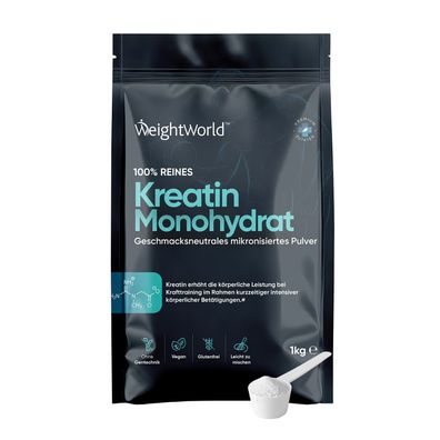 Creatin Monohydrat Pulver 500g - 165 Portionen reines Kreatin Monohydrat - 5 Monate