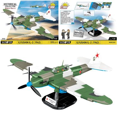 COBI 5745 Historical Collection WW2 Ilyushin IL-2 1943 Kampfflugzeug