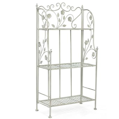 Metallregal 61x115x31cm - Schmiedeeisernes Standregal im Vintage-Look - Dekoregal