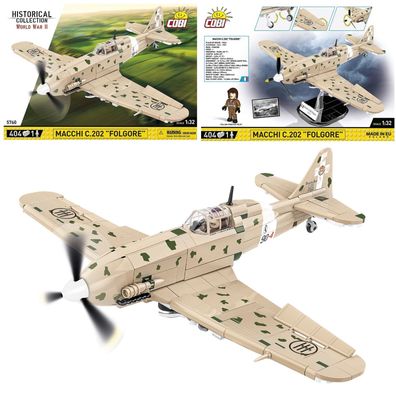 COBI 5760 Historical Collection WW2 Macchi C.202 "Folgore" Jagdflugzeug