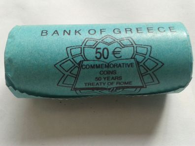 Rolle 25 x 2 euro 2007 Griechenland Römische Verträge Blindrolle 2€ 2007