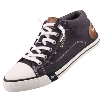 Mustang Herren Canvas Mid-Top Sneaker Schwarz 4072507/9