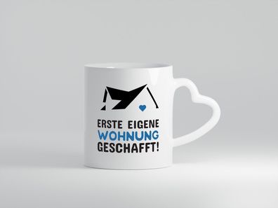 Erste eigene Wohnung | Umzug Tasse | Eigenheim | Auszug - Herz Tasse Weiß