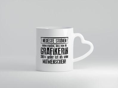 Neuste Studien: Grafikerin | Grafik Design | Grafikdesign - Herz Tasse Weiß