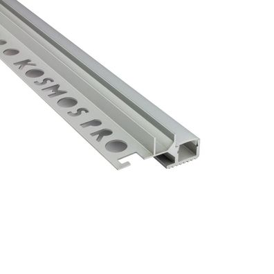 T-40 LED Alu Fliesenprofil Treppenprofil Stufen 10mm silber