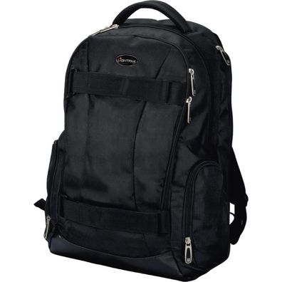 LiGHTPAK 24603 Schulrucksack "HAWK" mit Notebookfach schwarz