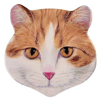 Clayre & Eef Pfannenuntersetzer Katze 20x20 cm Braun Keramik (Gr. 20x20 cm)