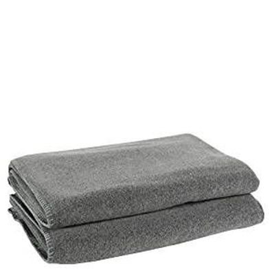 Zoeppritz Basis Soft-Fleece medium grey mel. blanket 940 65% Polyester, 35% Viscos