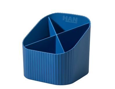 HAN 17248-16 Schreibköcher KARMA - 4 Fächer, Recyclingmaterial, öko-blau