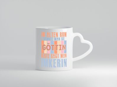 Heute sagt man: Imkerin | Imkerei - Herz Tasse Weiß